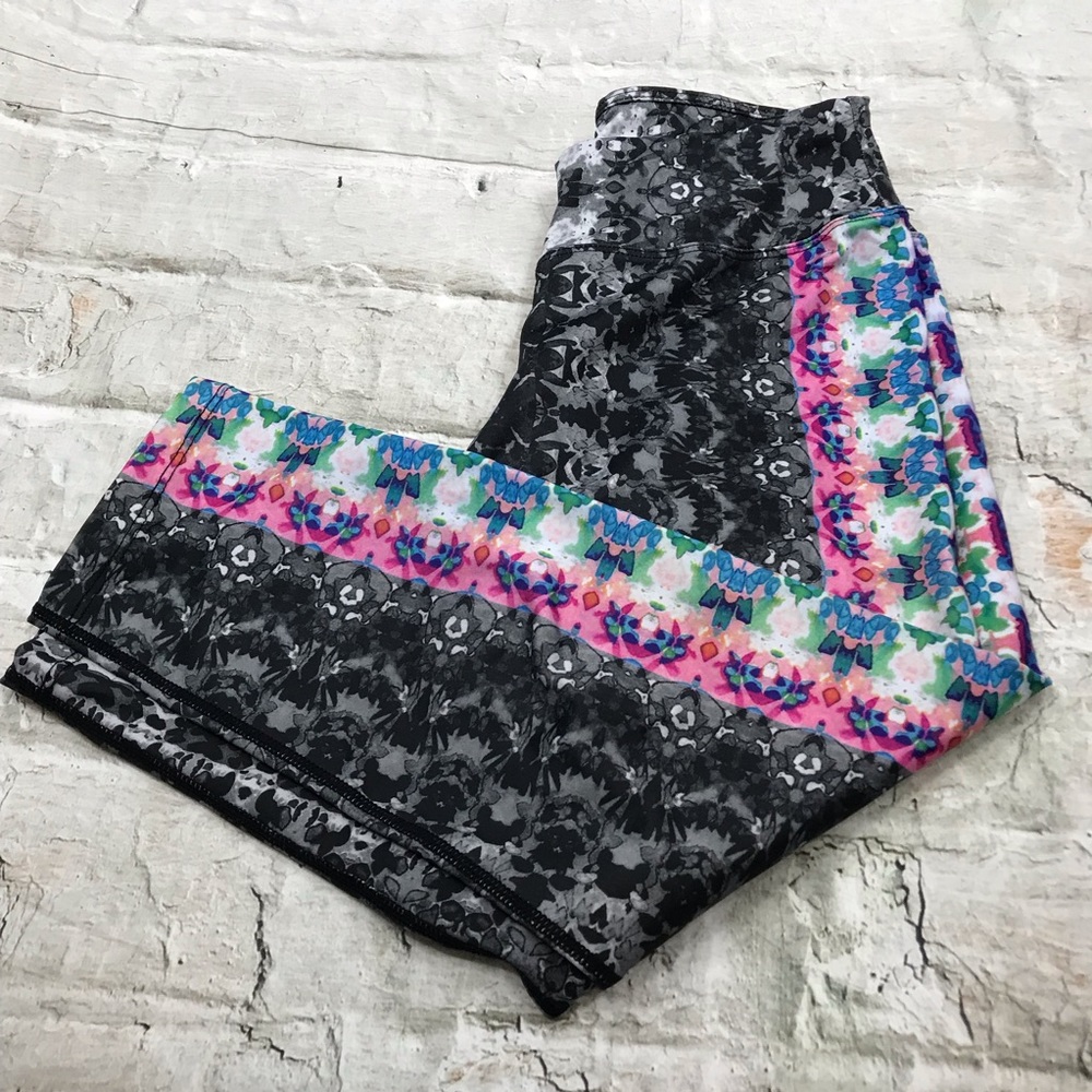 PrAna Cropped Leggings Print Sz Small